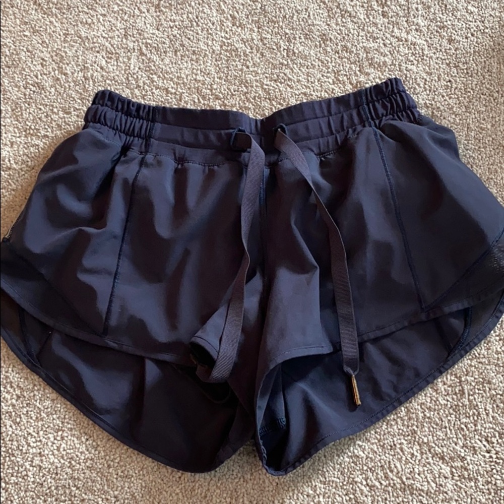 Navy lululemon hottie hot shorts